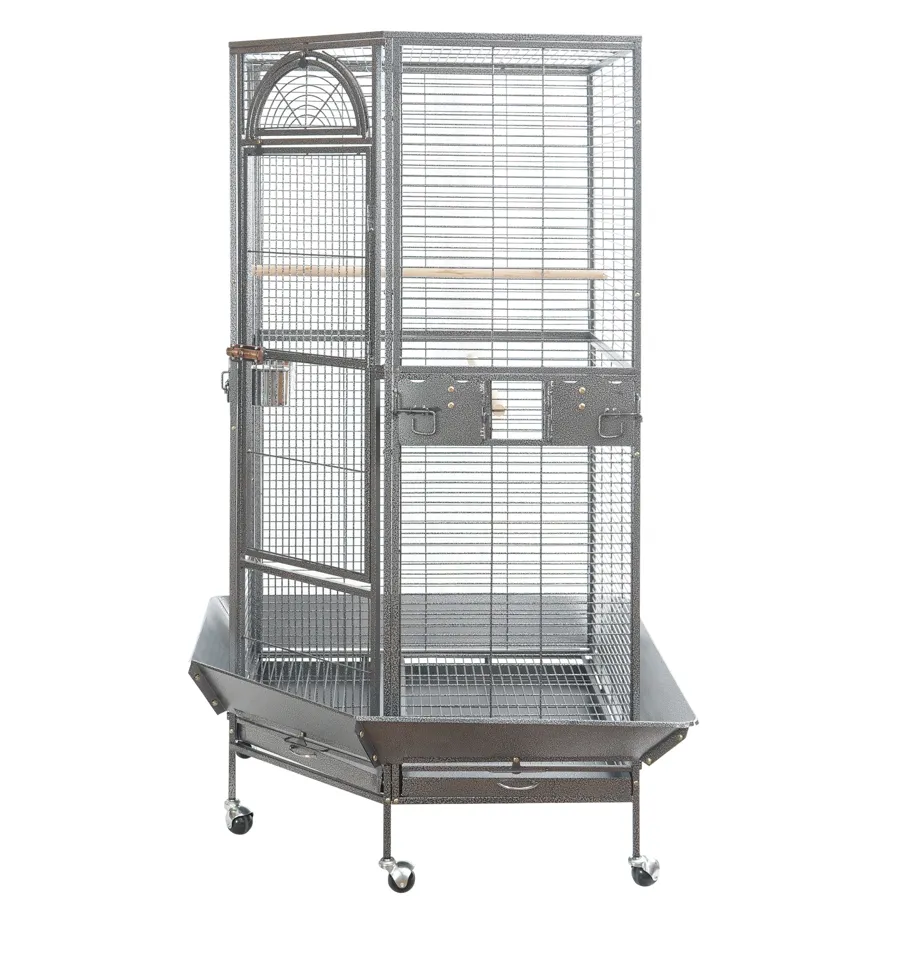 161cm XL Corner Bird Cage Pet Parrot Aviary with Castor Wheel