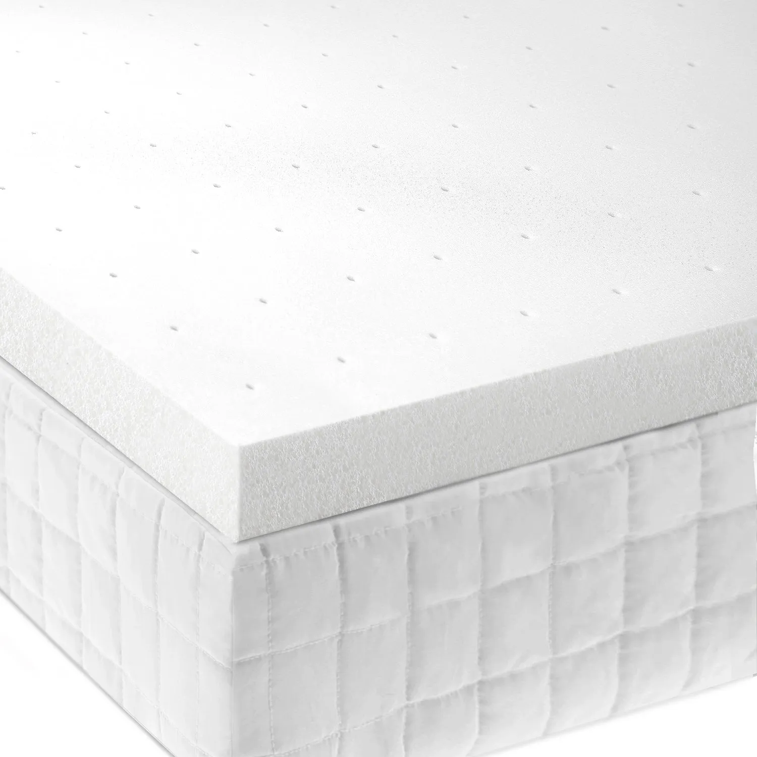 2 Inch Memory Foam Mattress Topper for Ultimate Comfort, Pressure Relief & Breathable Sleep Support