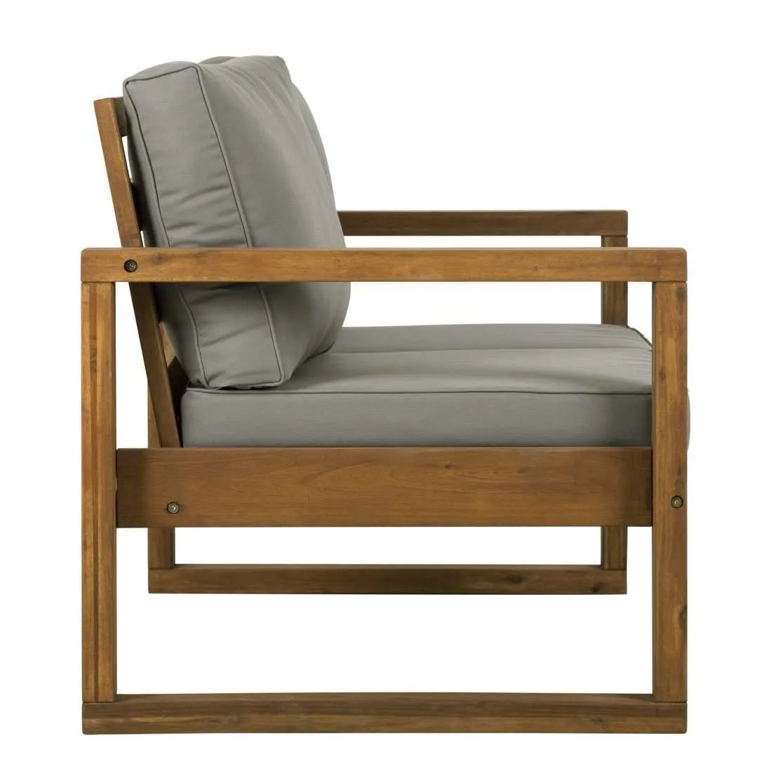 52" Modern Patio Loveseat - Stylish Acacia Wood Frame, Plush Cushions for Ultimate Comfort Outdoors