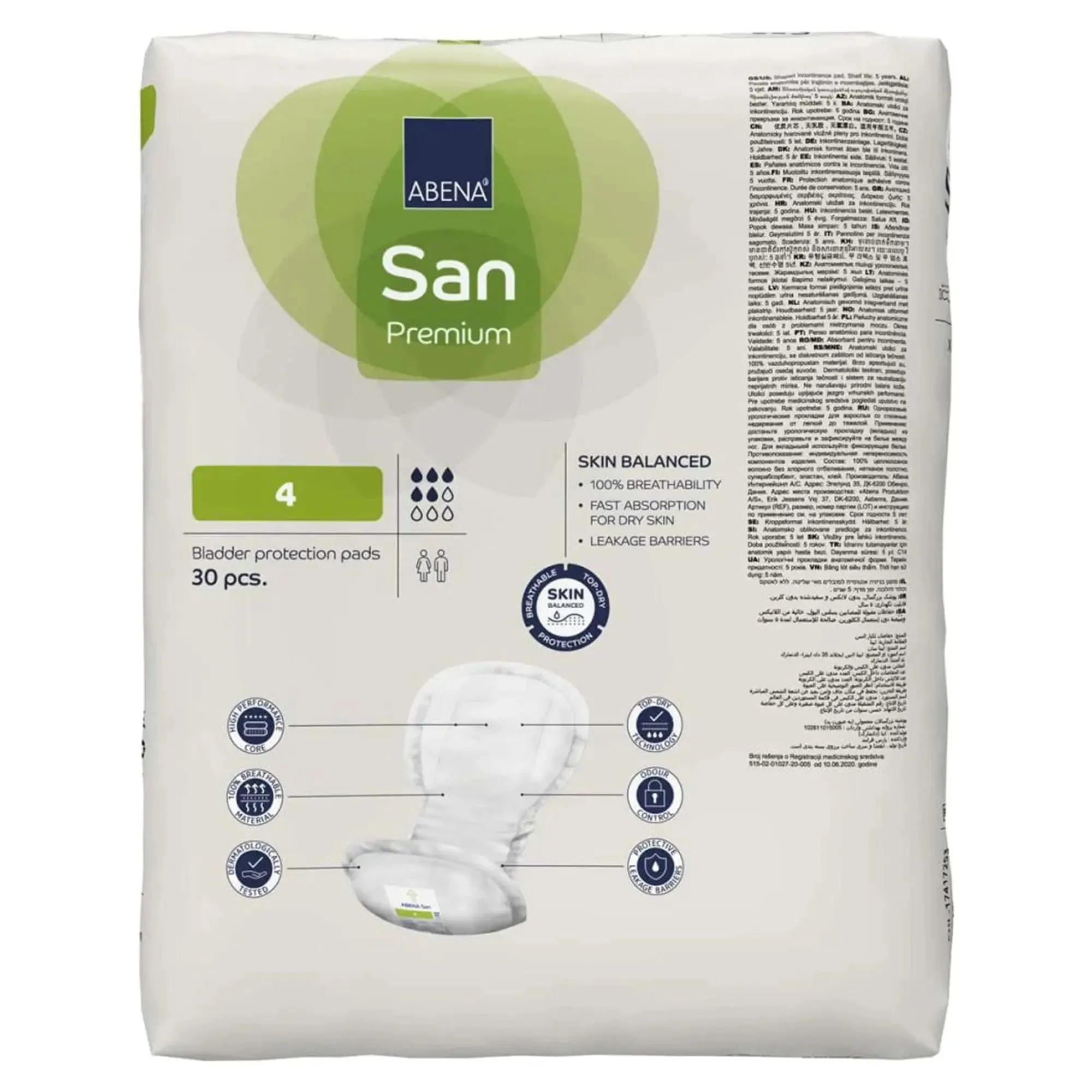 Abena® San Premium Bladder Protection Pads, Size 4
