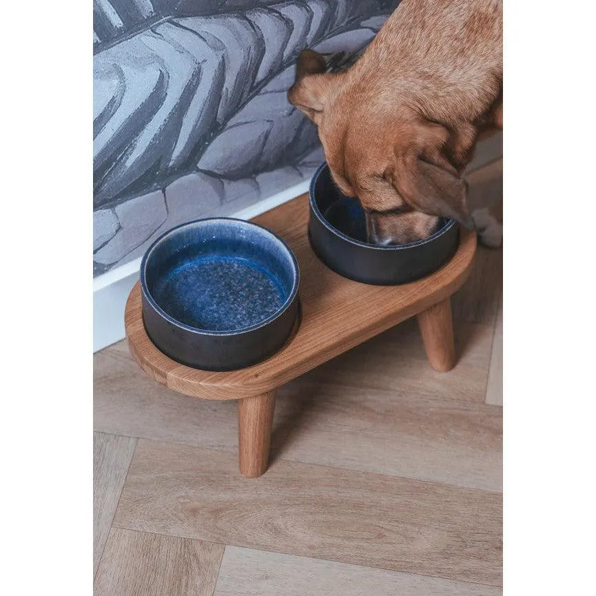 AVA | Premium Oak Dog Feeding Station