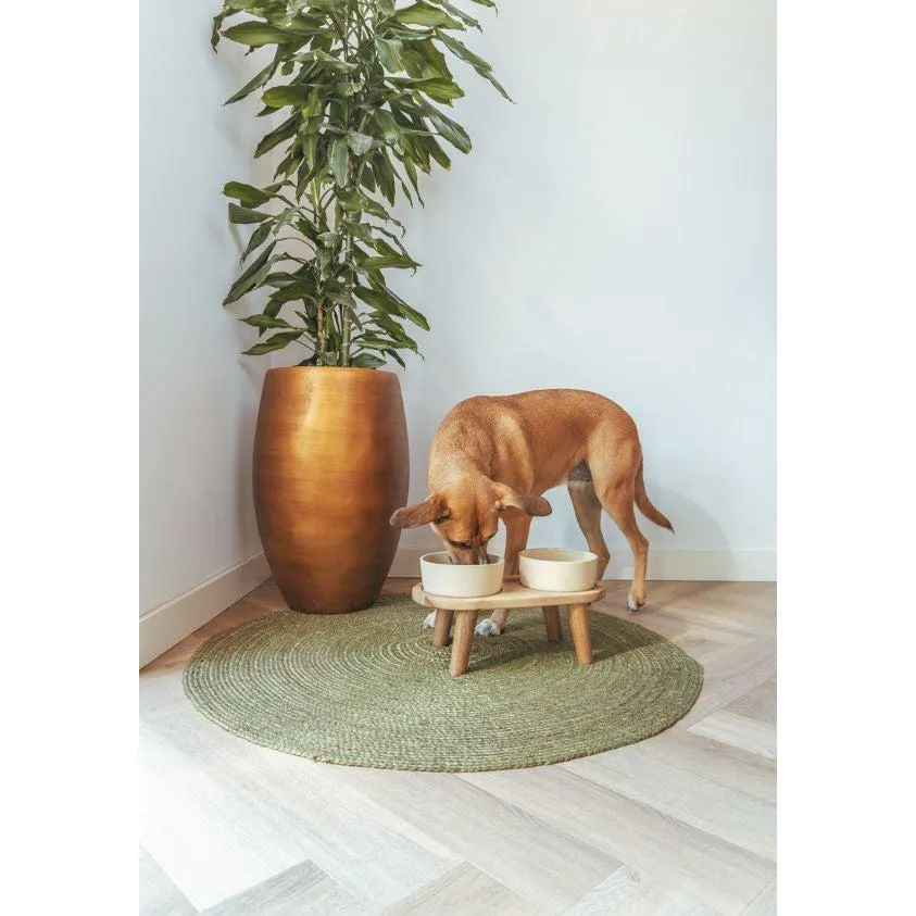 AVA | Premium Oak Dog Feeding Station
