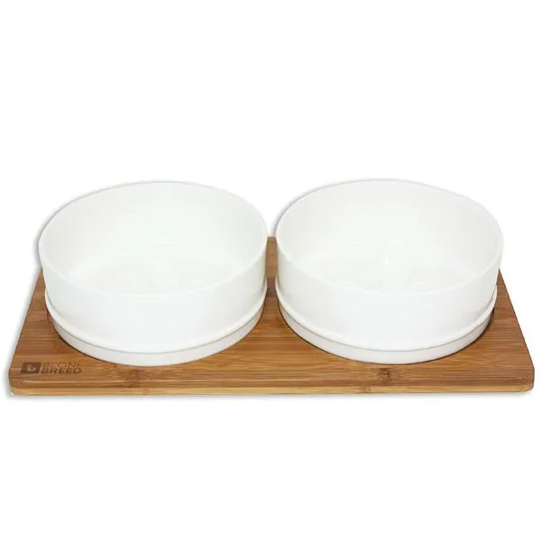 Be One Breed Bamboo and Ceramic Feeder