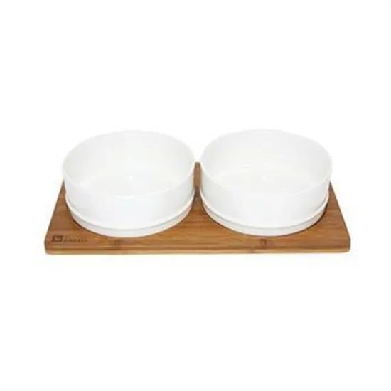 Be One Breed Bamboo and Ceramic Feeder