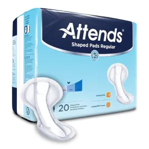 Bladder Control Pad Attends® Shaped Pads Regular 12 X 25.2 Inch Heavy Absorbency Polymer Core One Size Fits Most - Attends Healthcare Products  Mfr# SPDRA