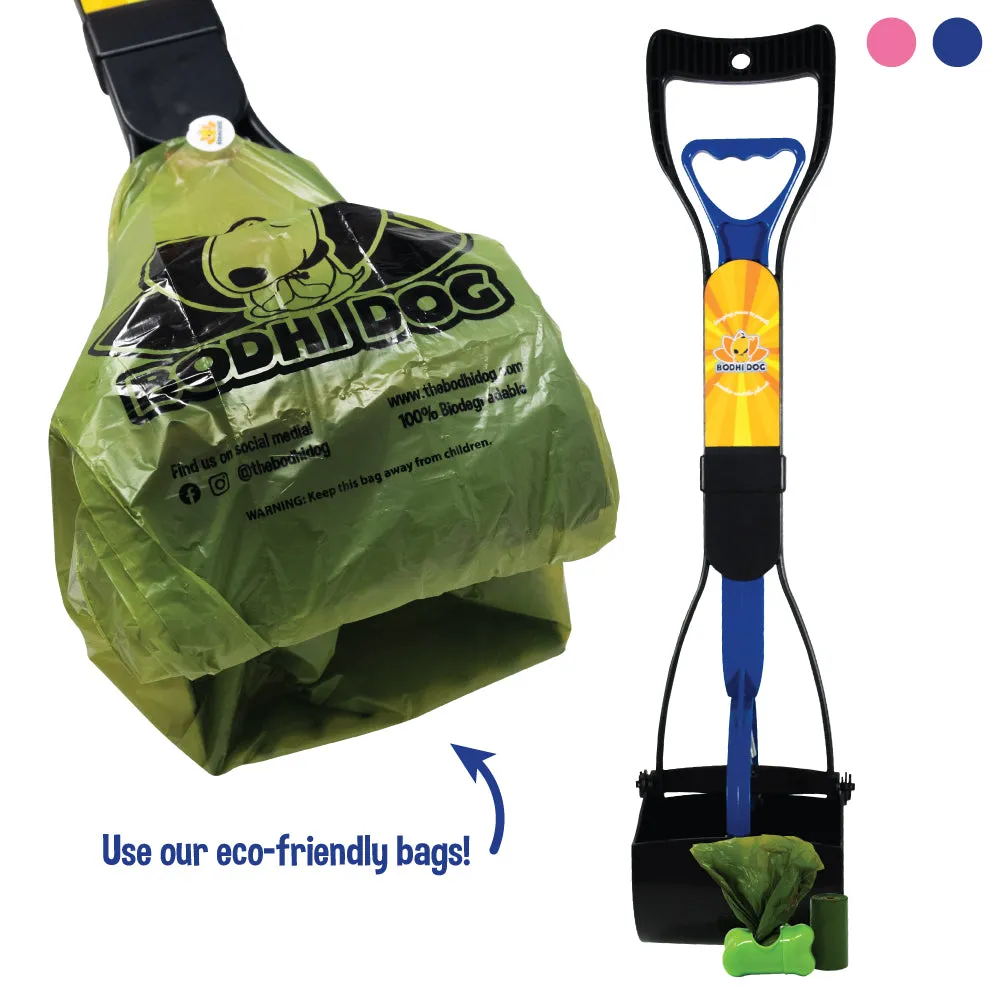 Bodhi Dog Complete Poo Pack | 24" Pooper Scooper, Poop Bags, and Pet Dog Waste Bag Holder | Perfect for Small, Medium, Large, XL Pets | Great for Grass and Gravel