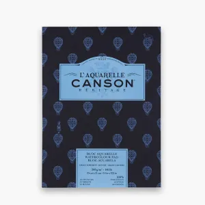 Canson Heritage Watercolor Pad Hot Pressed Rough 300gsm