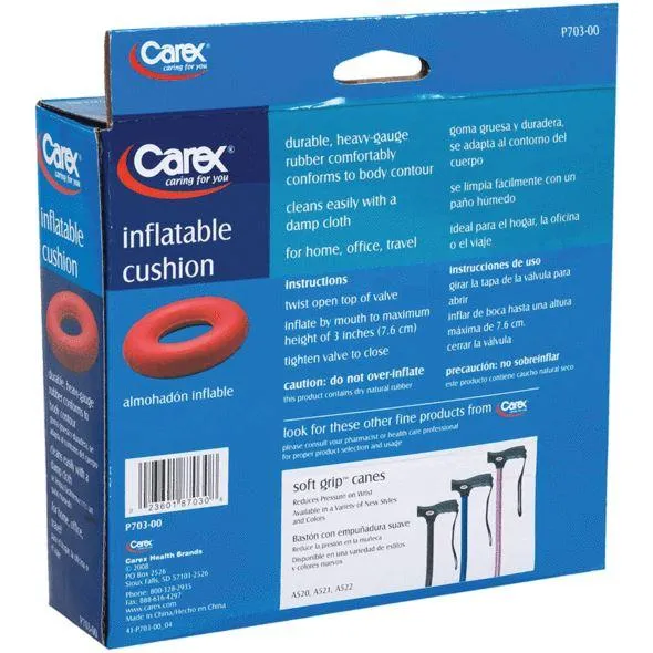 Carex Inflatable Rubber Invalid Cushion 15" x 3"