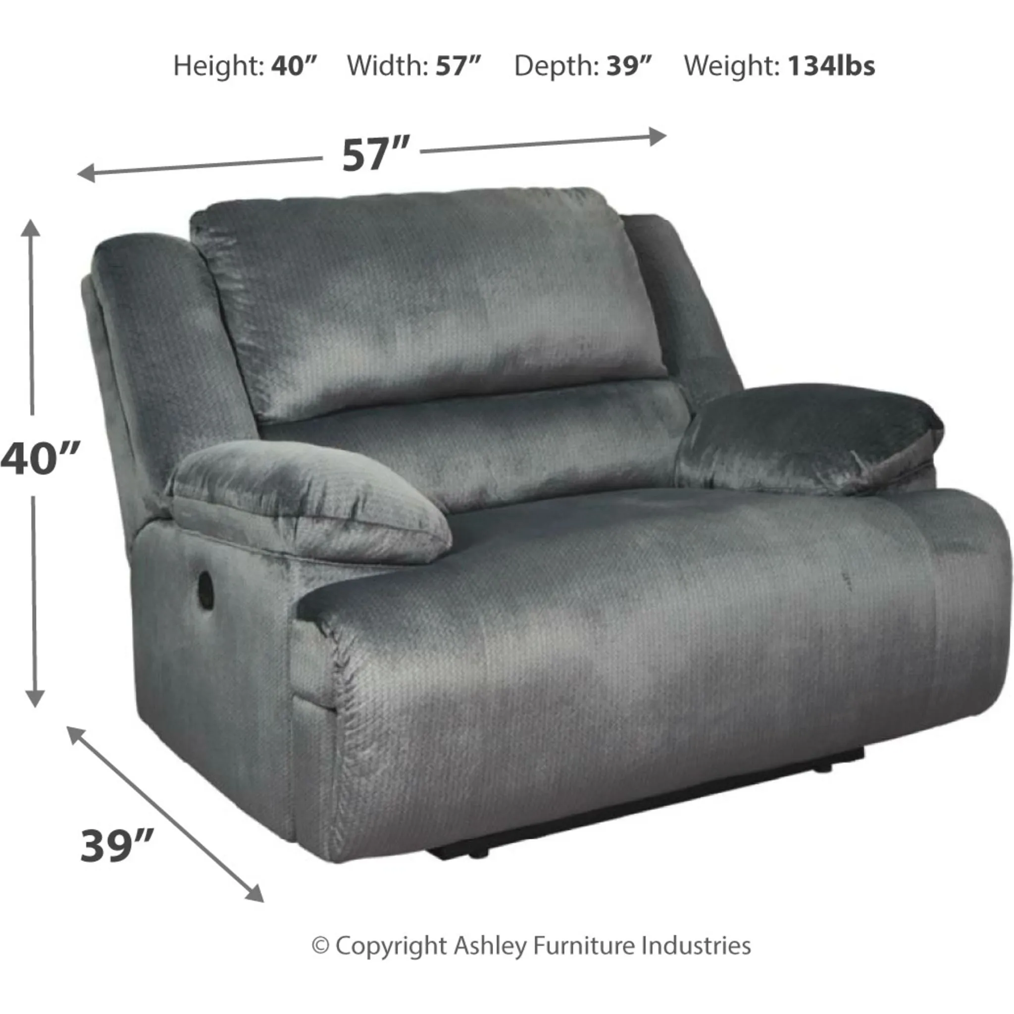 Clonmel Zero Wall Wide Seat Recliner with Power