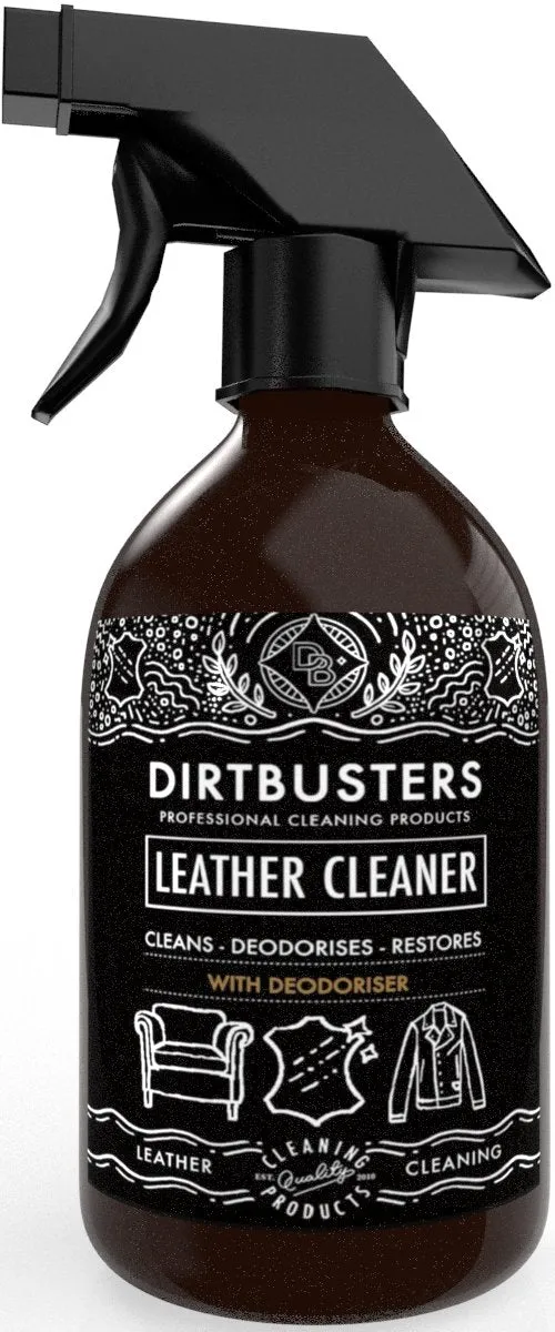 Dirtbusters Leather Cleaner 3-in-1 Clean, Deodorise & Restore (500ml)