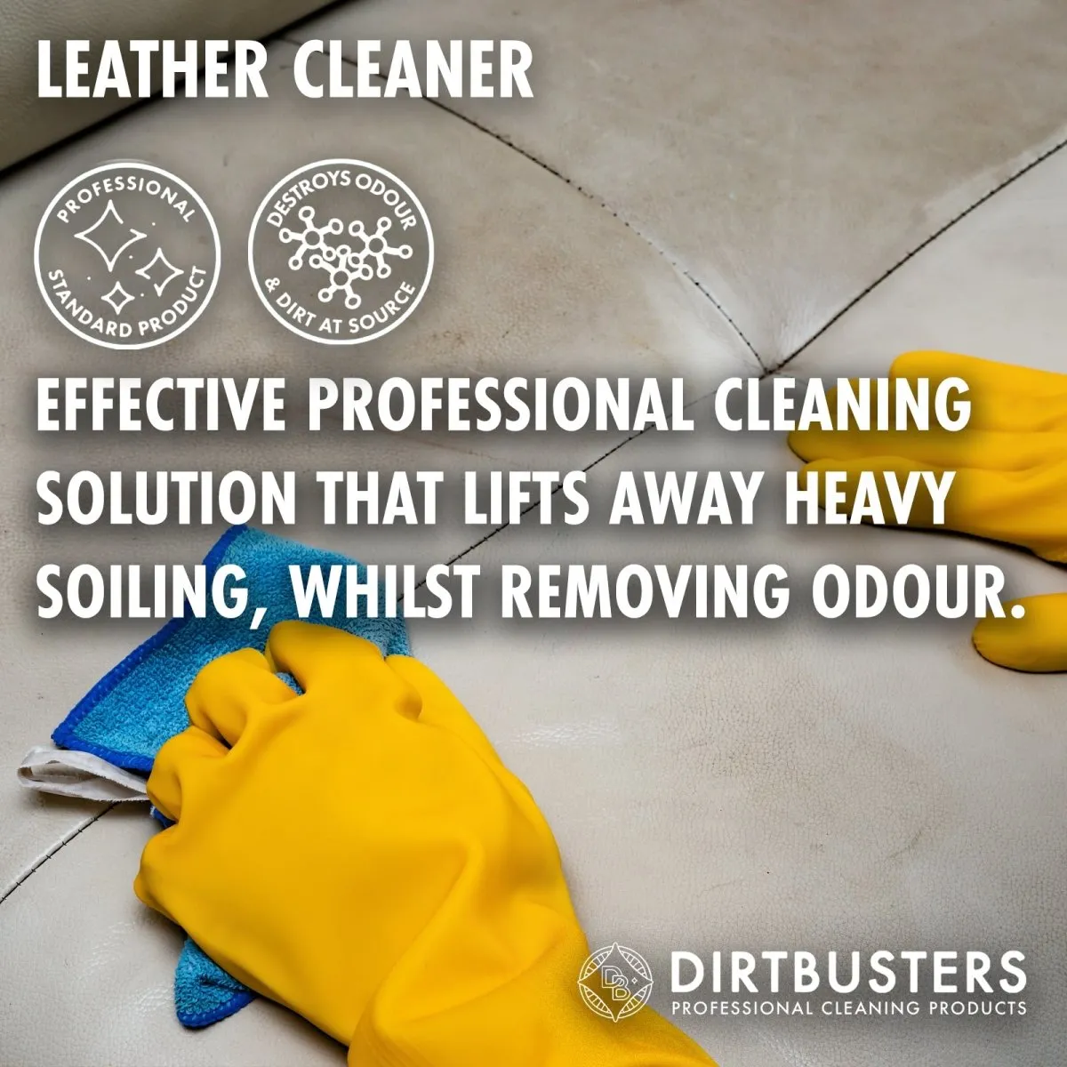 Dirtbusters Leather Cleaner 3-in-1 Clean, Deodorise & Restore (500ml)