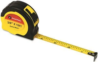 Extramark Power Tape' 5/8" X 12Ft' Steel' Yellow/Black