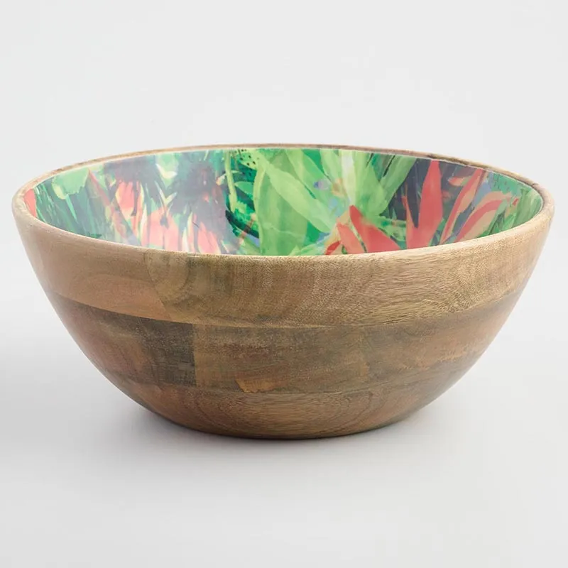 Flora Wooden Salad Dip Bowl | 6 inches