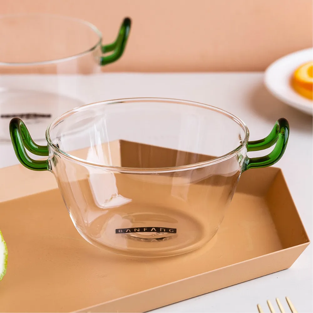 Glass Bowl With Handle