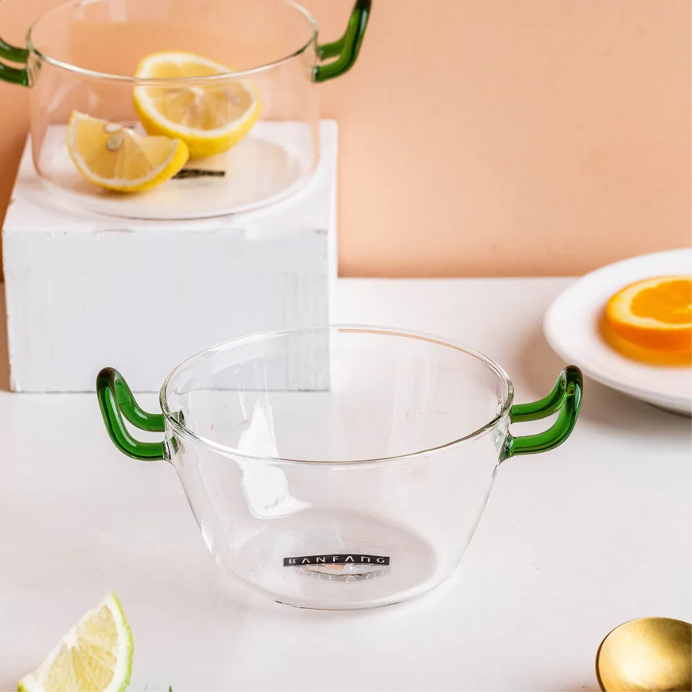 Glass Bowl With Handle