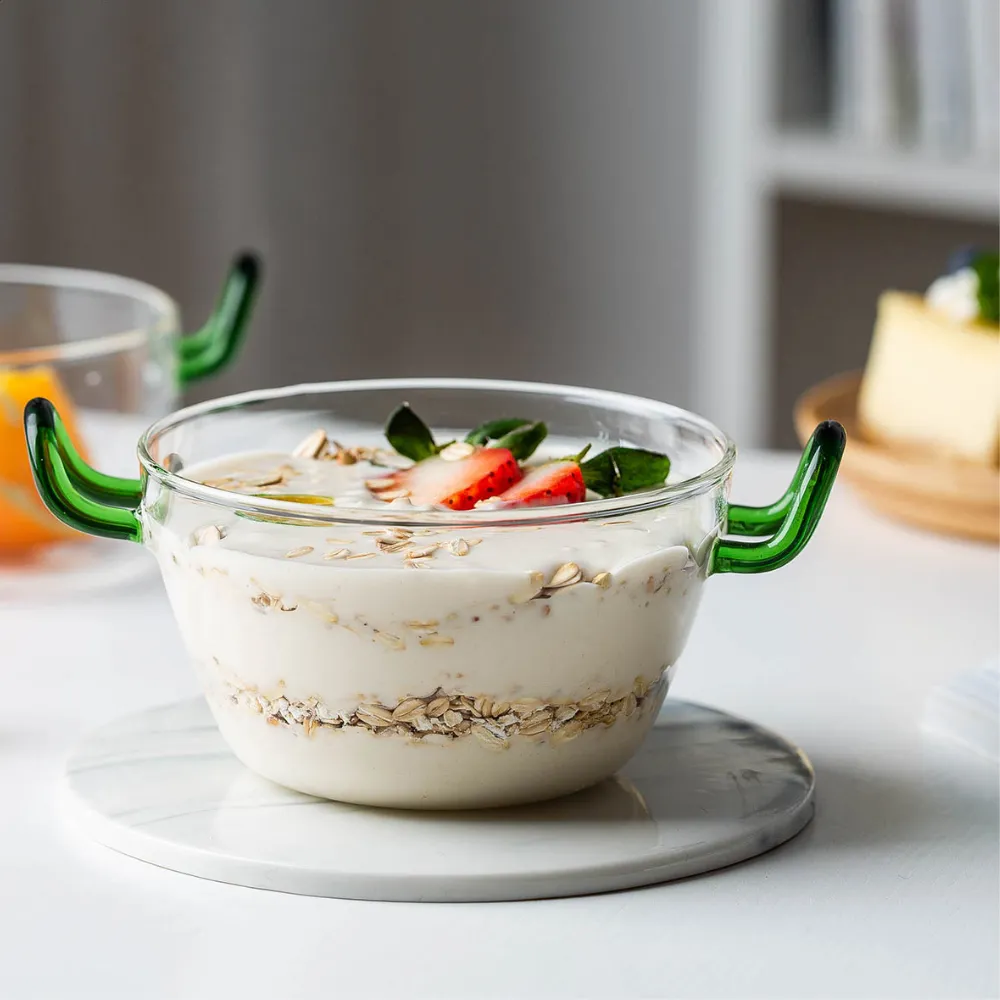 Glass Bowl With Handle