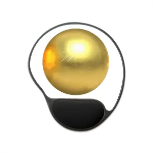 Gold Material Mouse Pad With Wrist Rest