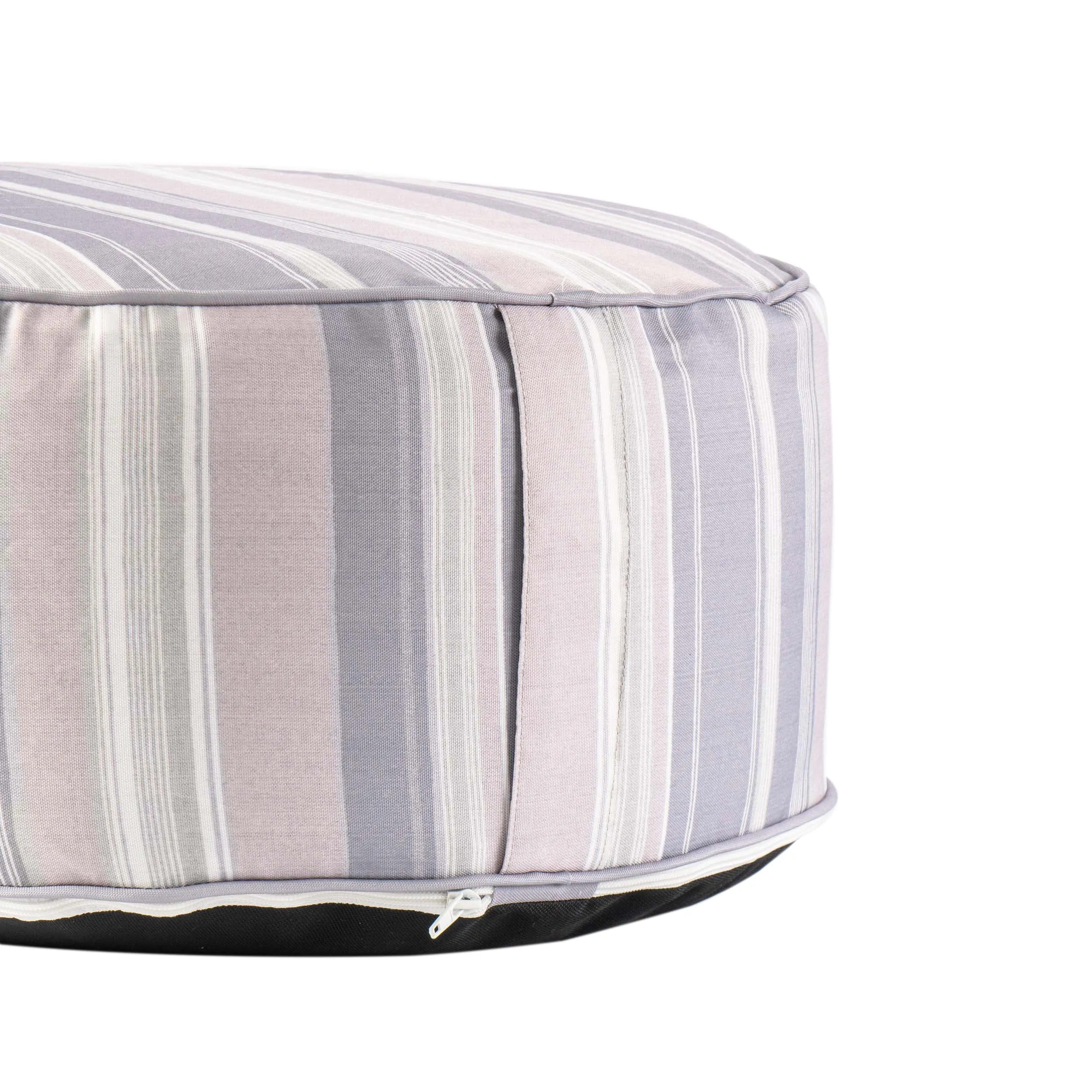 Grey Stripes Outdoor Inflatable Ottoman