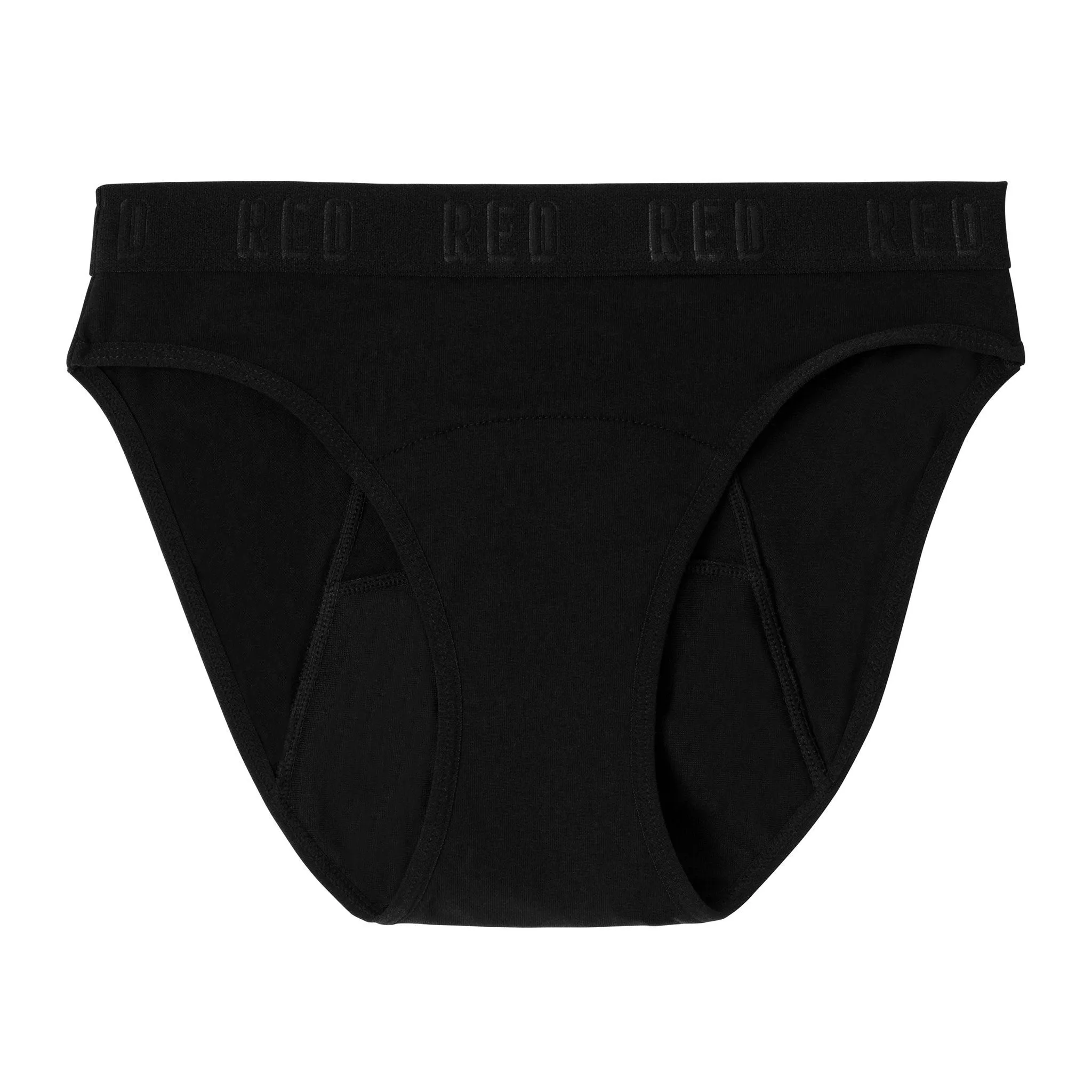 Hipster Bikini - Black Moderate-Heavy Absorbency