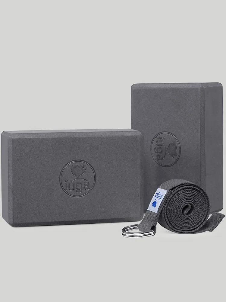 IUGA 2 Packs Yoga Blocks With Yoga Strap