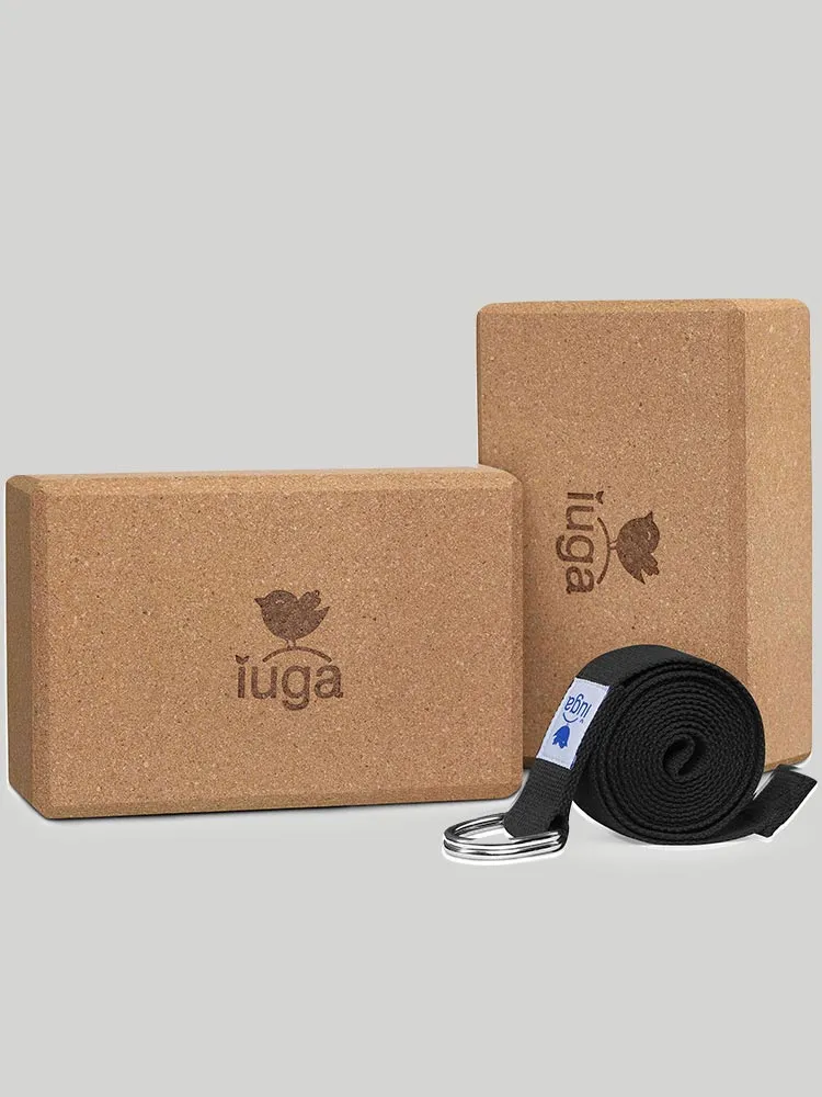 IUGA 2 Packs Yoga Blocks With Yoga Strap