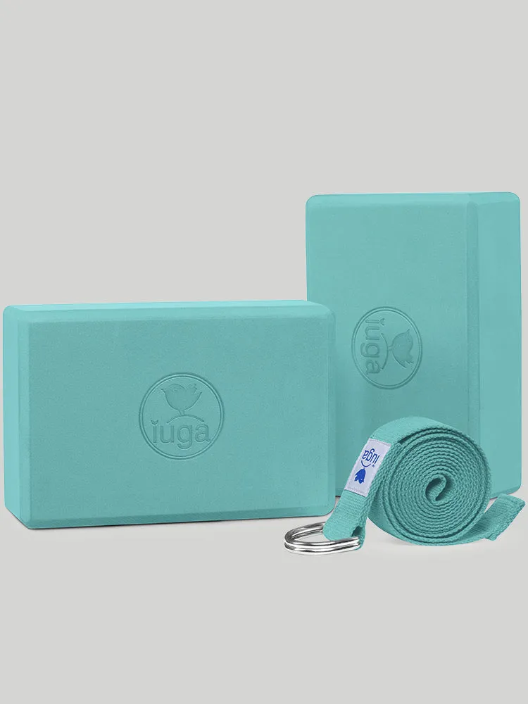 IUGA 2 Packs Yoga Blocks With Yoga Strap