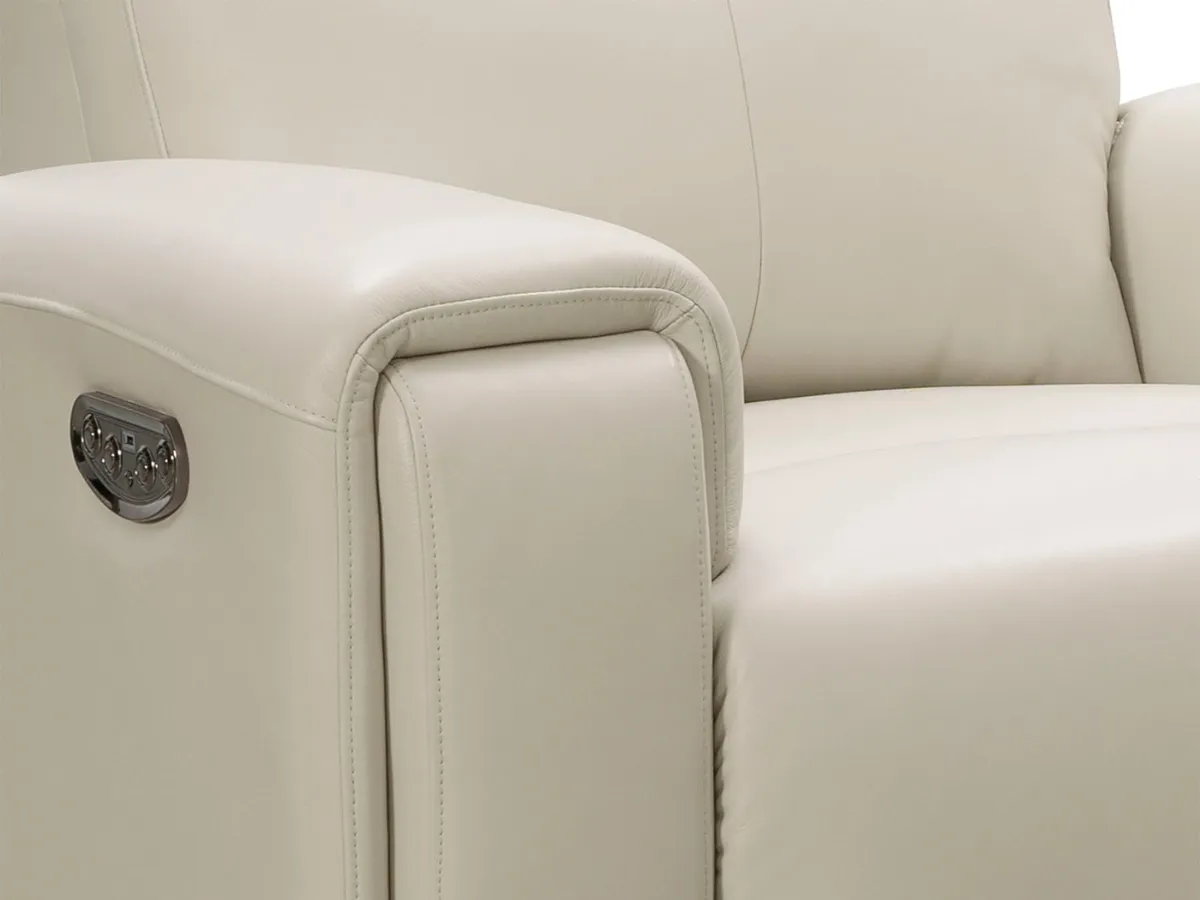 Keegan 2-pc Leather Power Reclining Sofa and Chair with Power Headrests