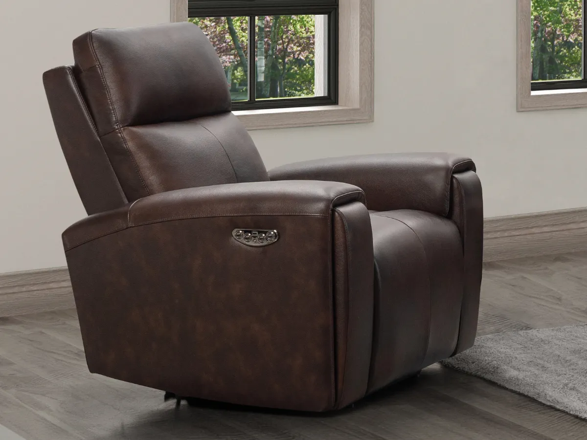 Keegan 2-pc Leather Power Reclining Sofa and Chair with Power Headrests