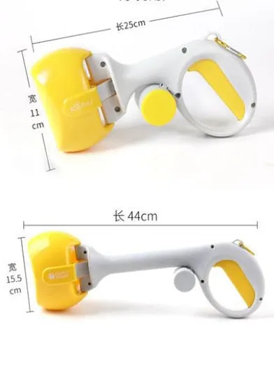 Kimpets Pet Dog Pooper Scooper Long Handle Poop Scooper Jaw Poop Scoop Shovel Pick Up Animal Waste Picker Outdoor Cleaning Tools
