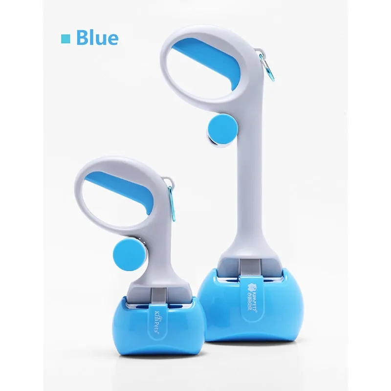 Kimpets Pet Dog Pooper Scooper Long Handle Poop Scooper Jaw Poop Scoop Shovel Pick Up Animal Waste Picker Outdoor Cleaning Tools