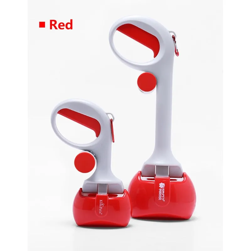 Kimpets Pet Dog Pooper Scooper Long Handle Poop Scooper Jaw Poop Scoop Shovel Pick Up Animal Waste Picker Outdoor Cleaning Tools