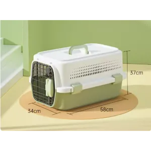 MaiShi Travel Pet Crate L - L58cm x B34cm x H37cm - Green