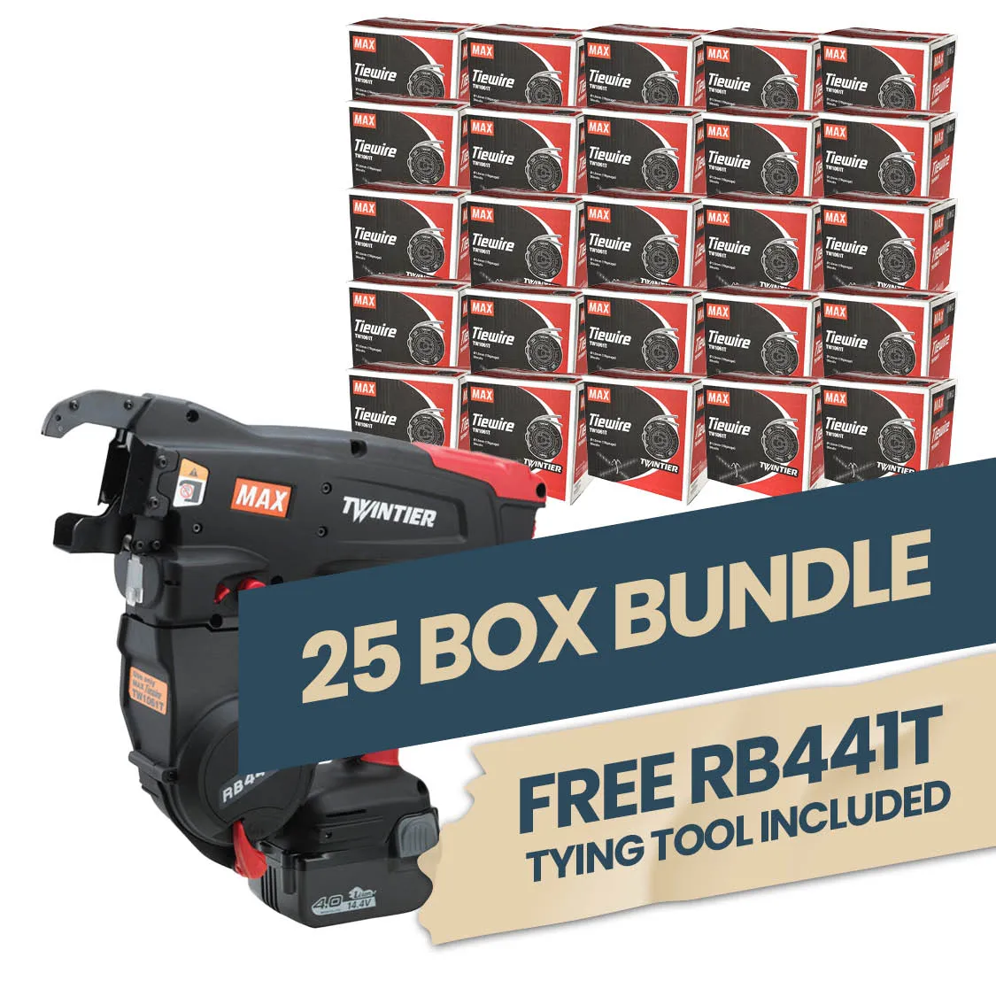 MAX RB441T 'Twin Tier' 25 Box Bundle Deal (1 free tool)