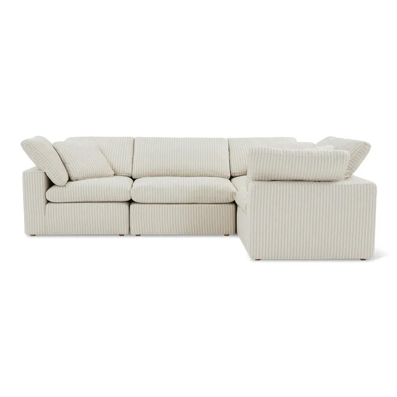 Movie Night™ 4-Piece Modular Sectional Closed, Standard, Newport Stripe