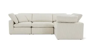 Movie Night™ 4-Piece Modular Sectional Closed, Standard, Newport Stripe