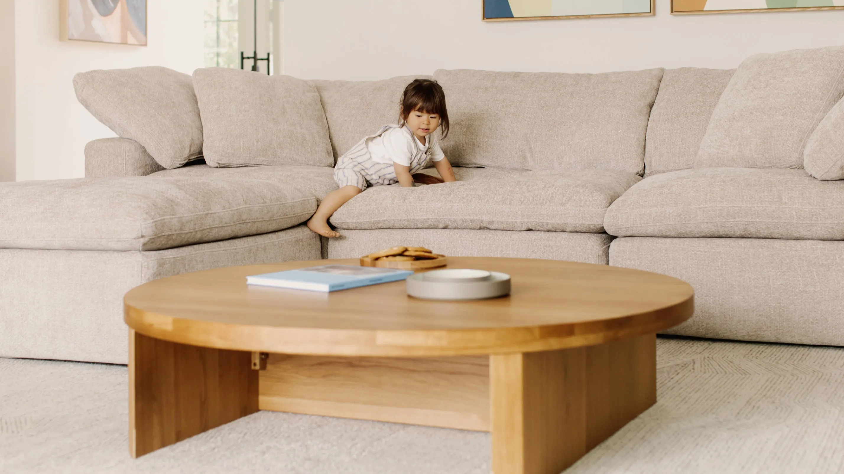 Movie Night™ 4-Piece Modular Sectional, Large, Champagne