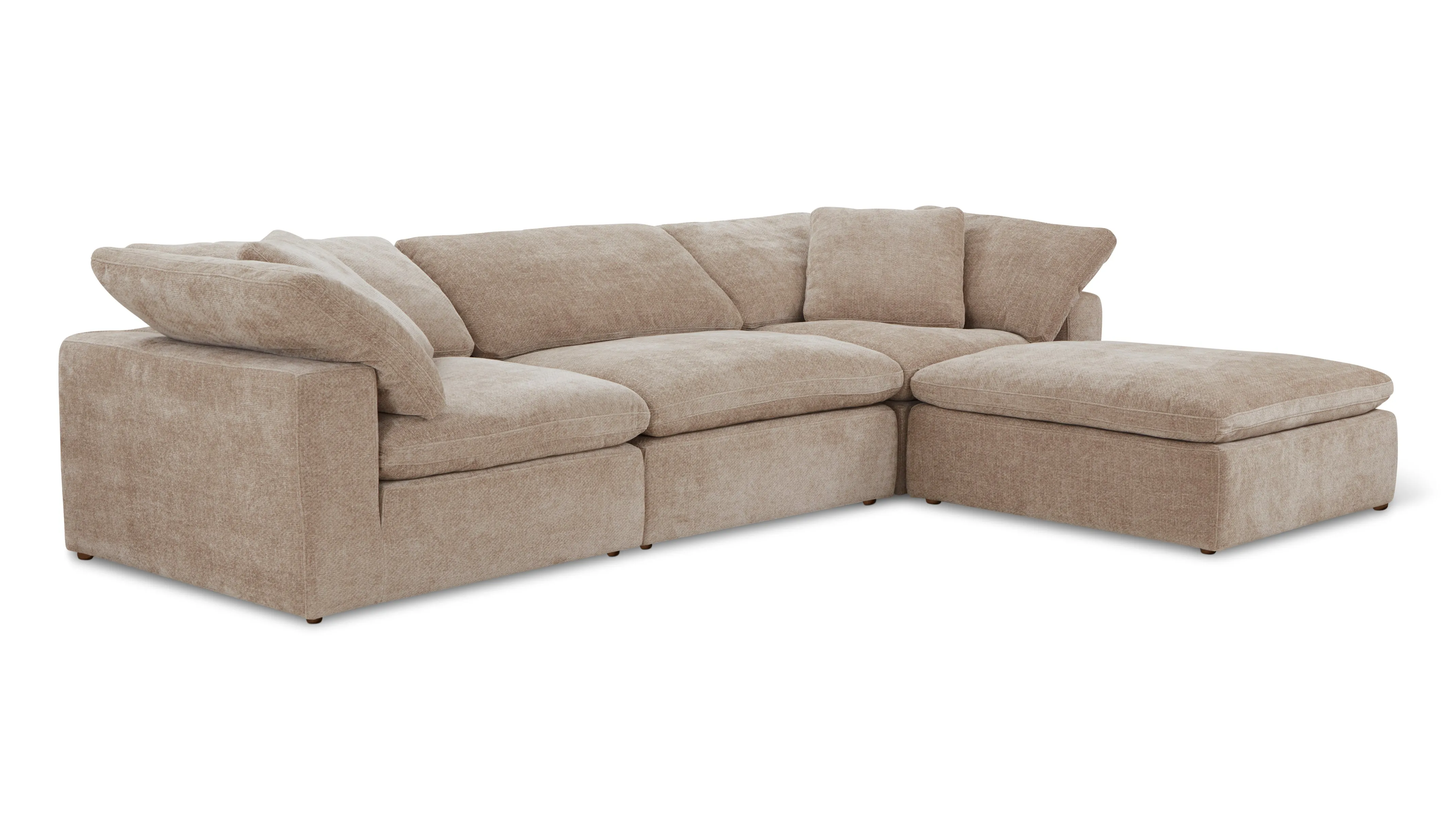 Movie Night™ 4-Piece Modular Sectional, Large, Champagne