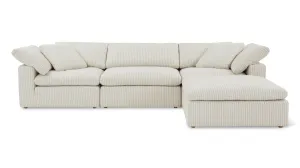 Movie Night™ 4-Piece Modular Sectional, Large, Newport Stripe