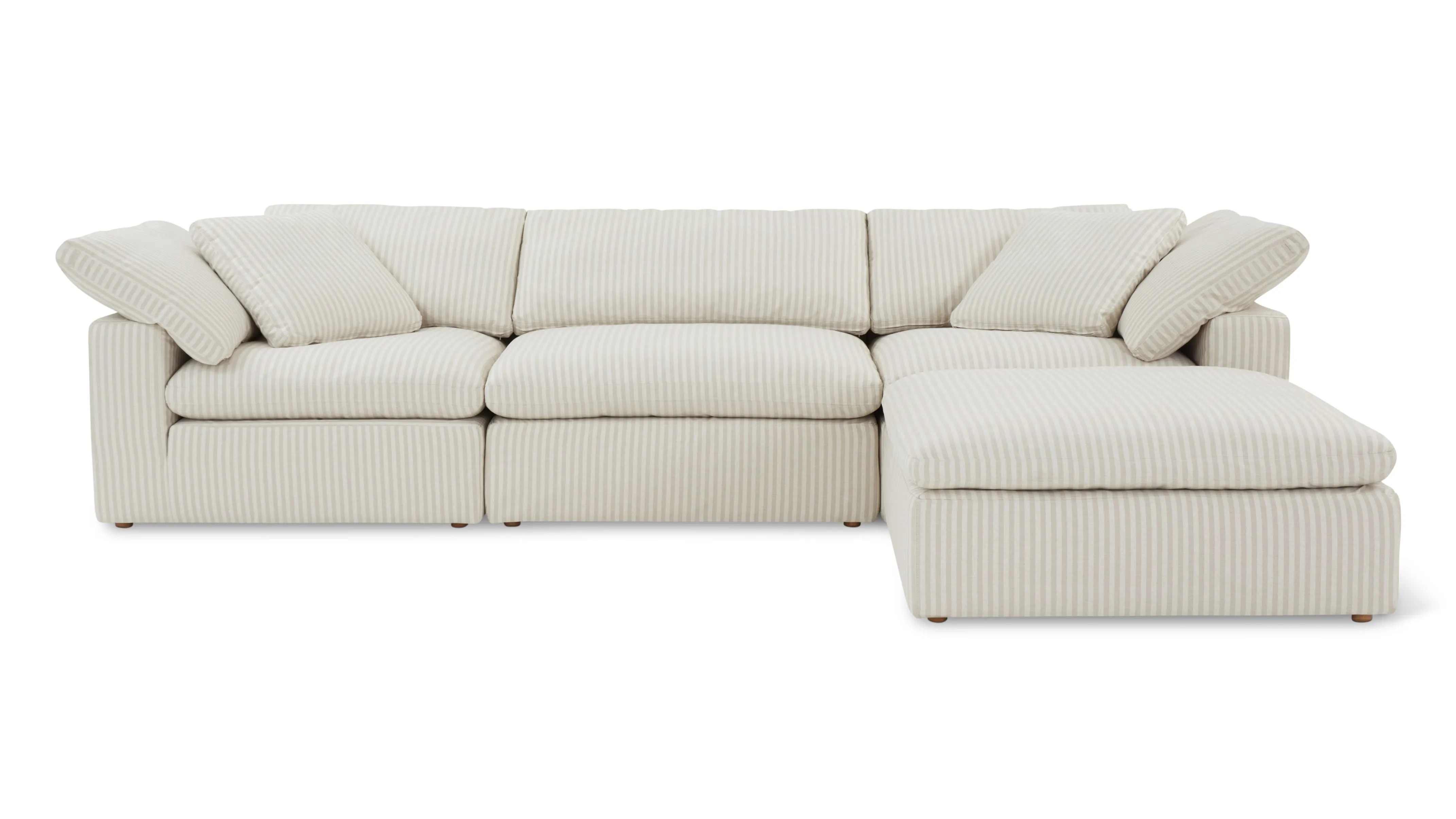 Movie Night™ 4-Piece Modular Sectional, Large, Newport Stripe