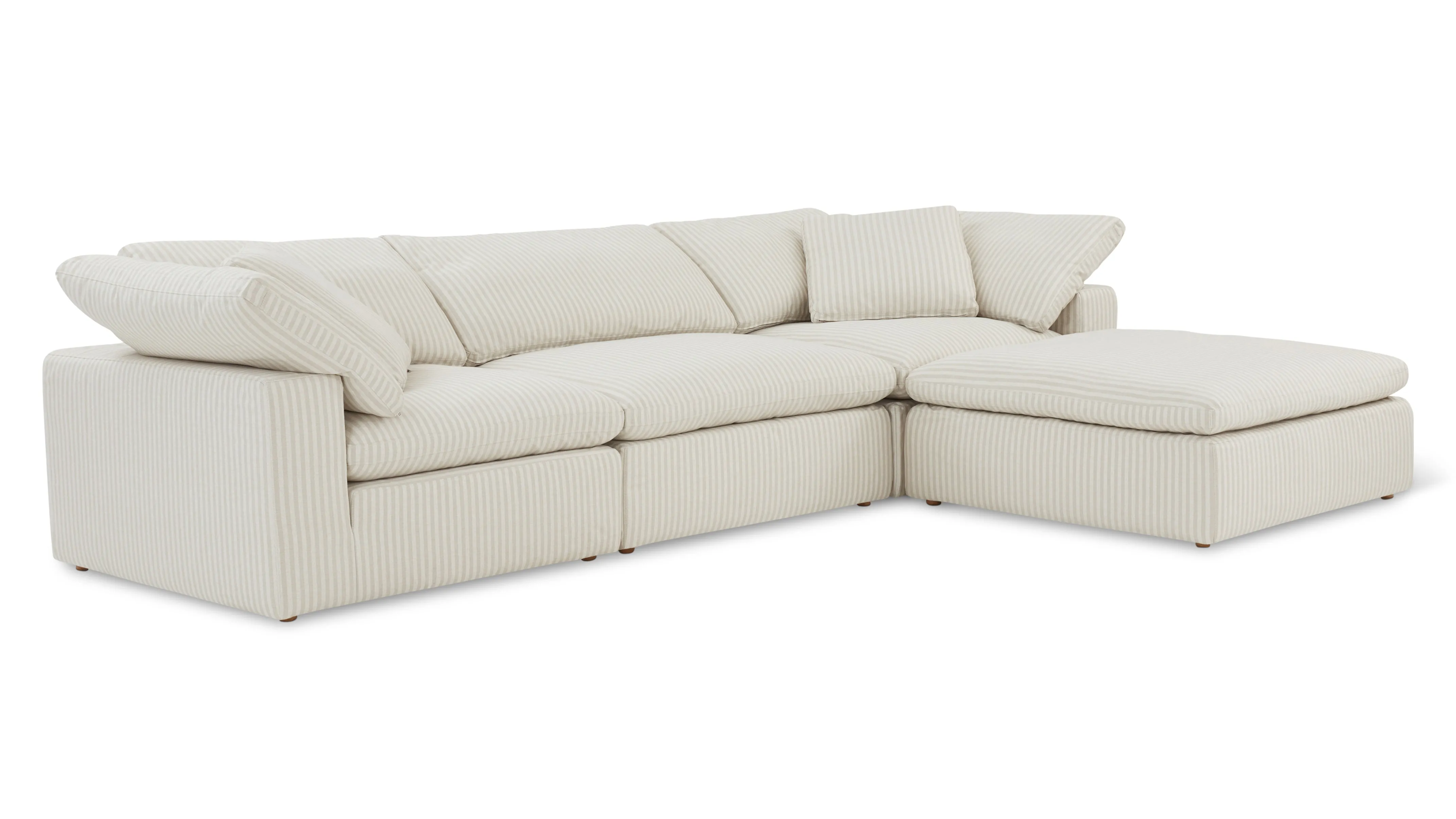 Movie Night™ 4-Piece Modular Sectional, Large, Newport Stripe