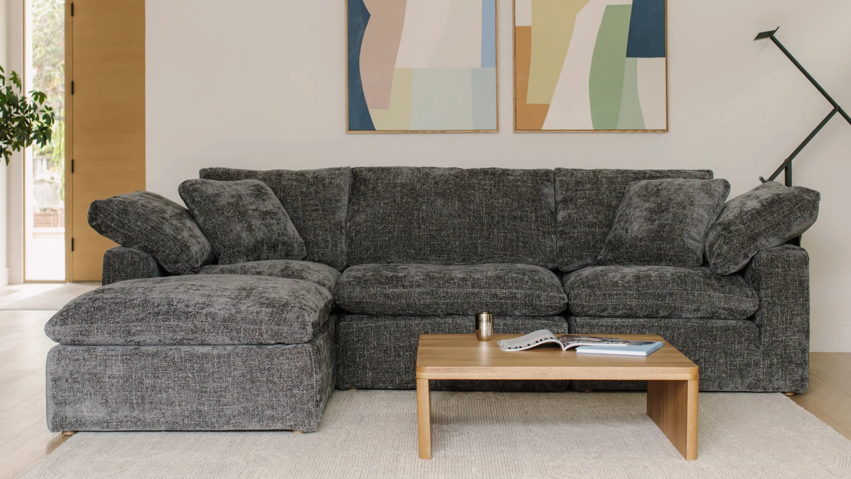 Movie Night™ 5-Piece Modular Sectional Closed, Standard, Truffle