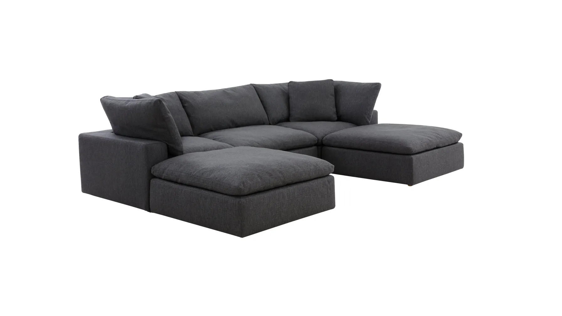 Movie Night™ 5-Piece Modular U-Shaped Sectional, Large, Dark Shadow