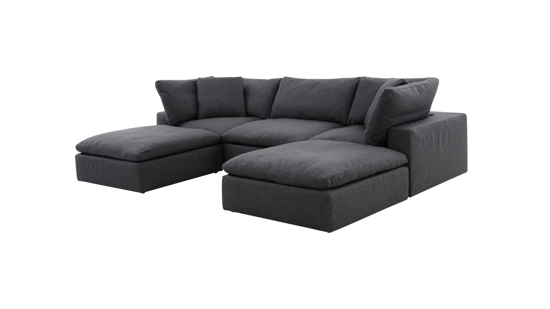 Movie Night™ 5-Piece Modular U-Shaped Sectional, Large, Dark Shadow