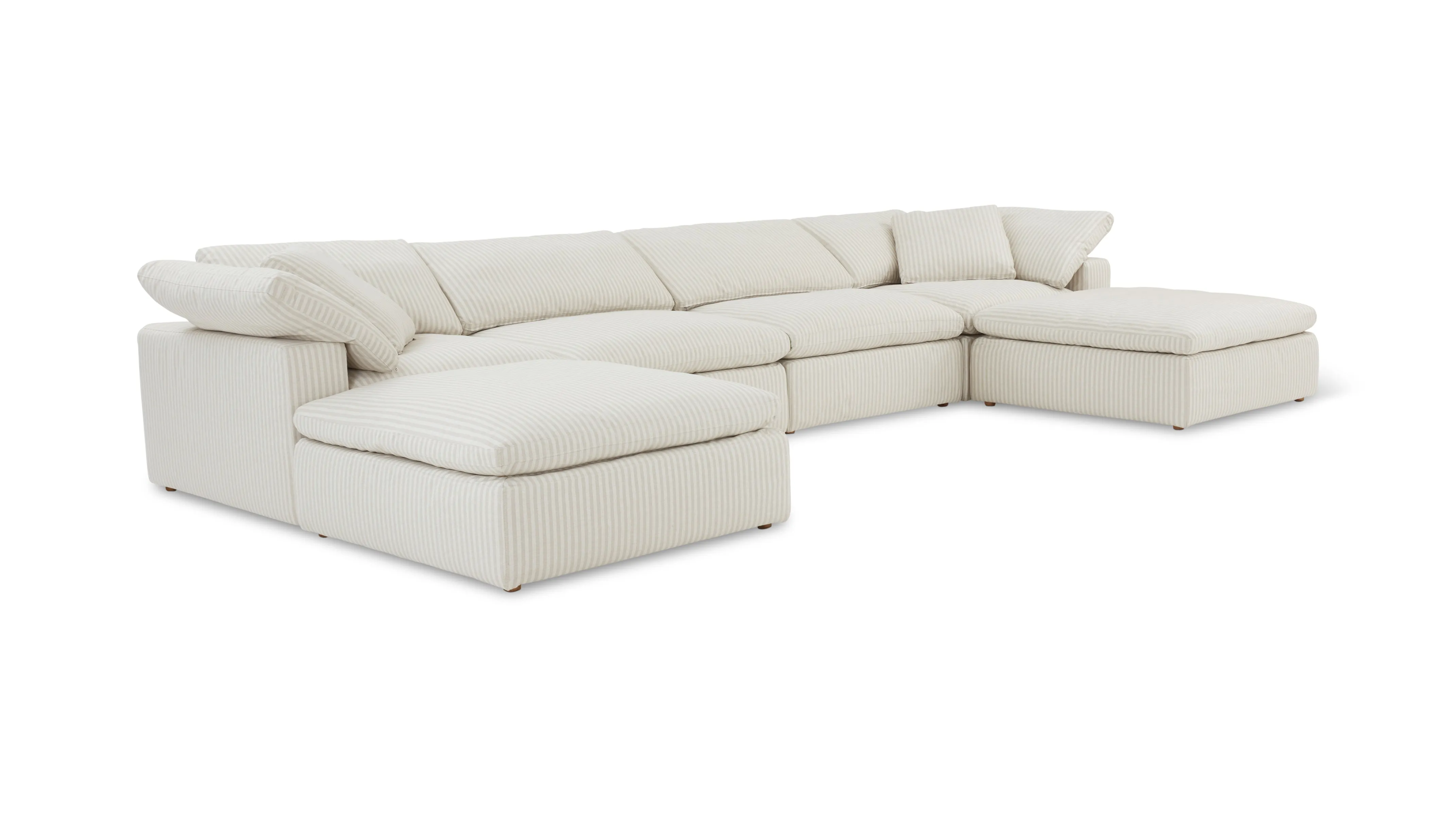 Movie Night™ 6-Piece Modular U-Shaped Sectional, Large, Newport Stripe