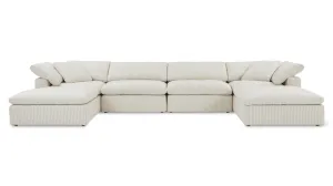 Movie Night™ 6-Piece Modular U-Shaped Sectional, Large, Newport Stripe