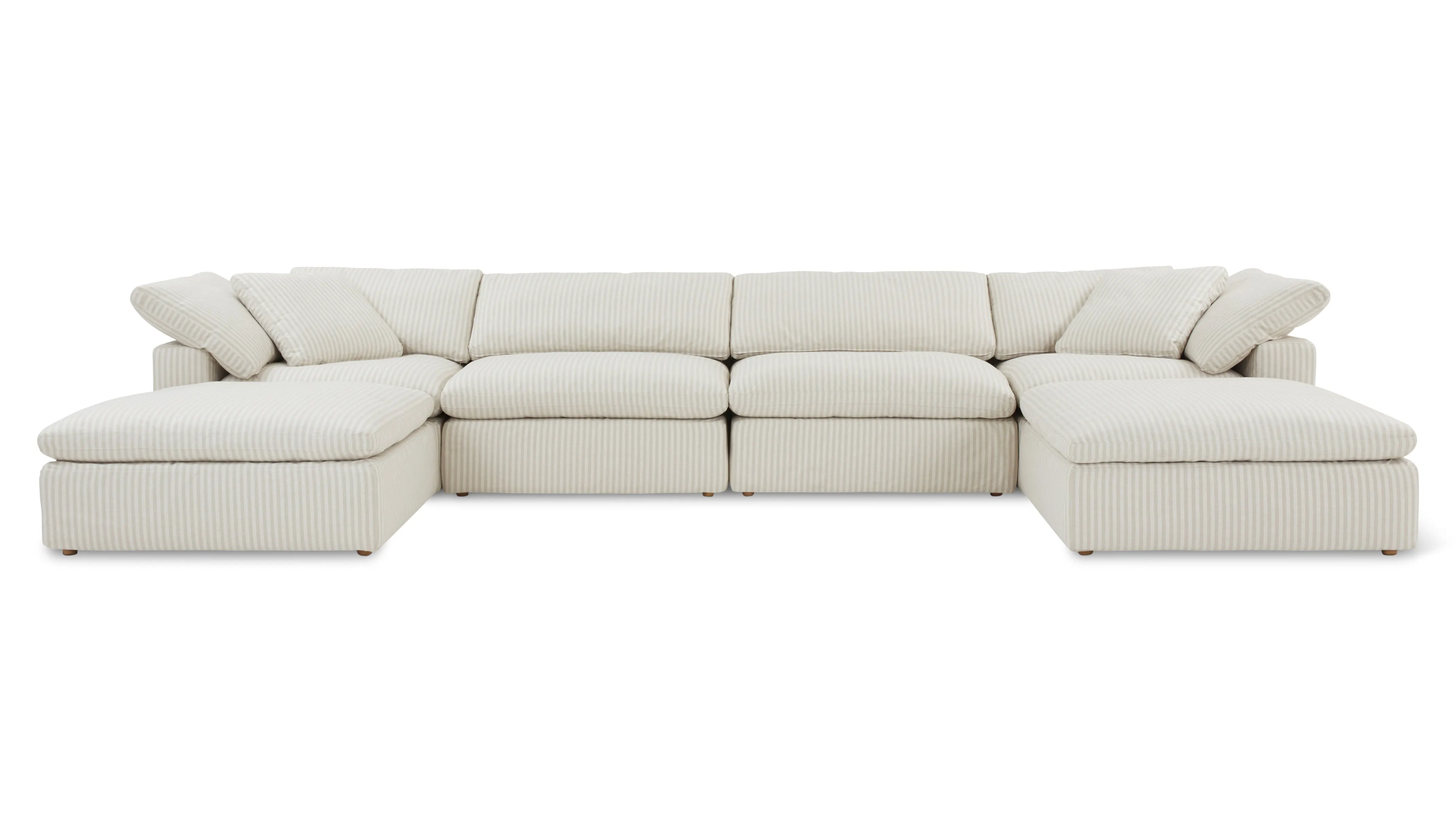 Movie Night™ 6-Piece Modular U-Shaped Sectional, Large, Newport Stripe