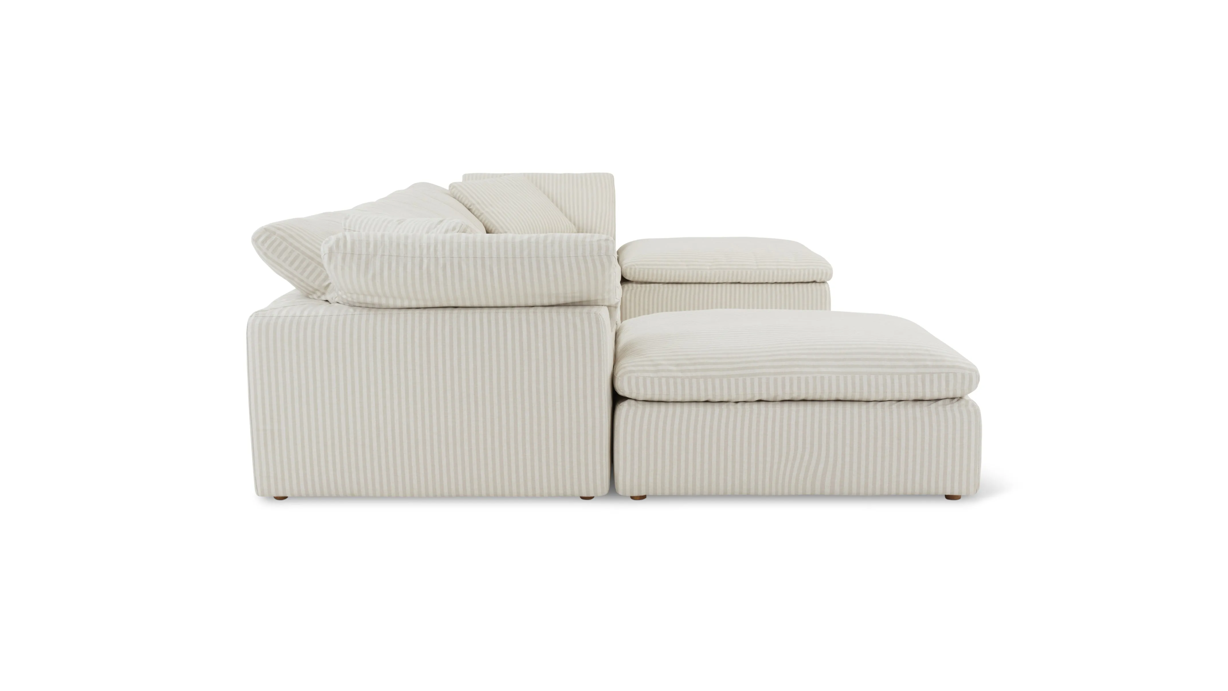 Movie Night™ 6-Piece Modular U-Shaped Sectional, Large, Newport Stripe