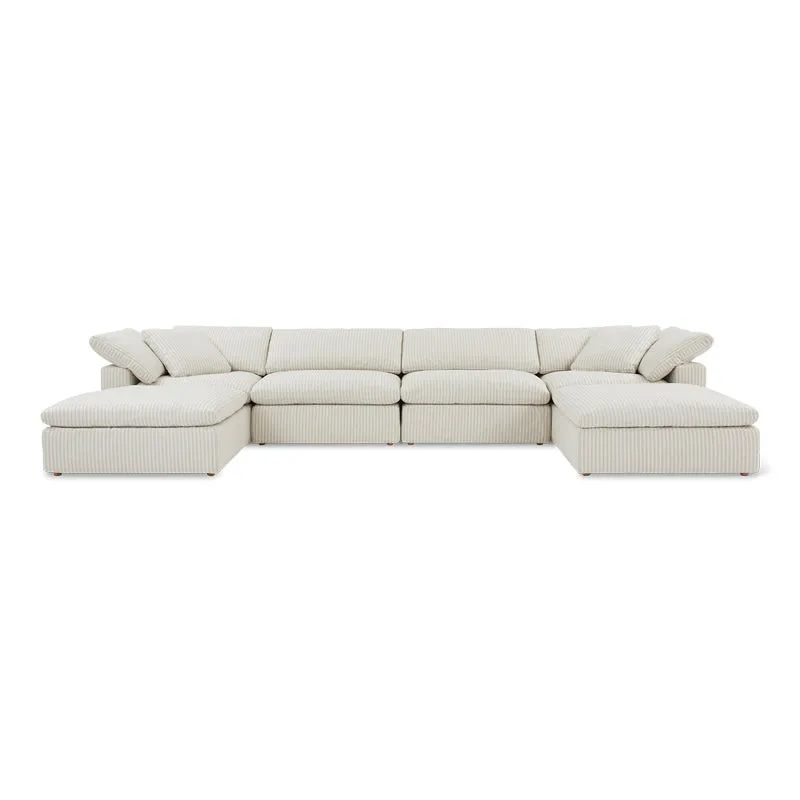 Movie Night™ 6-Piece Modular U-Shaped Sectional, Large, Newport Stripe