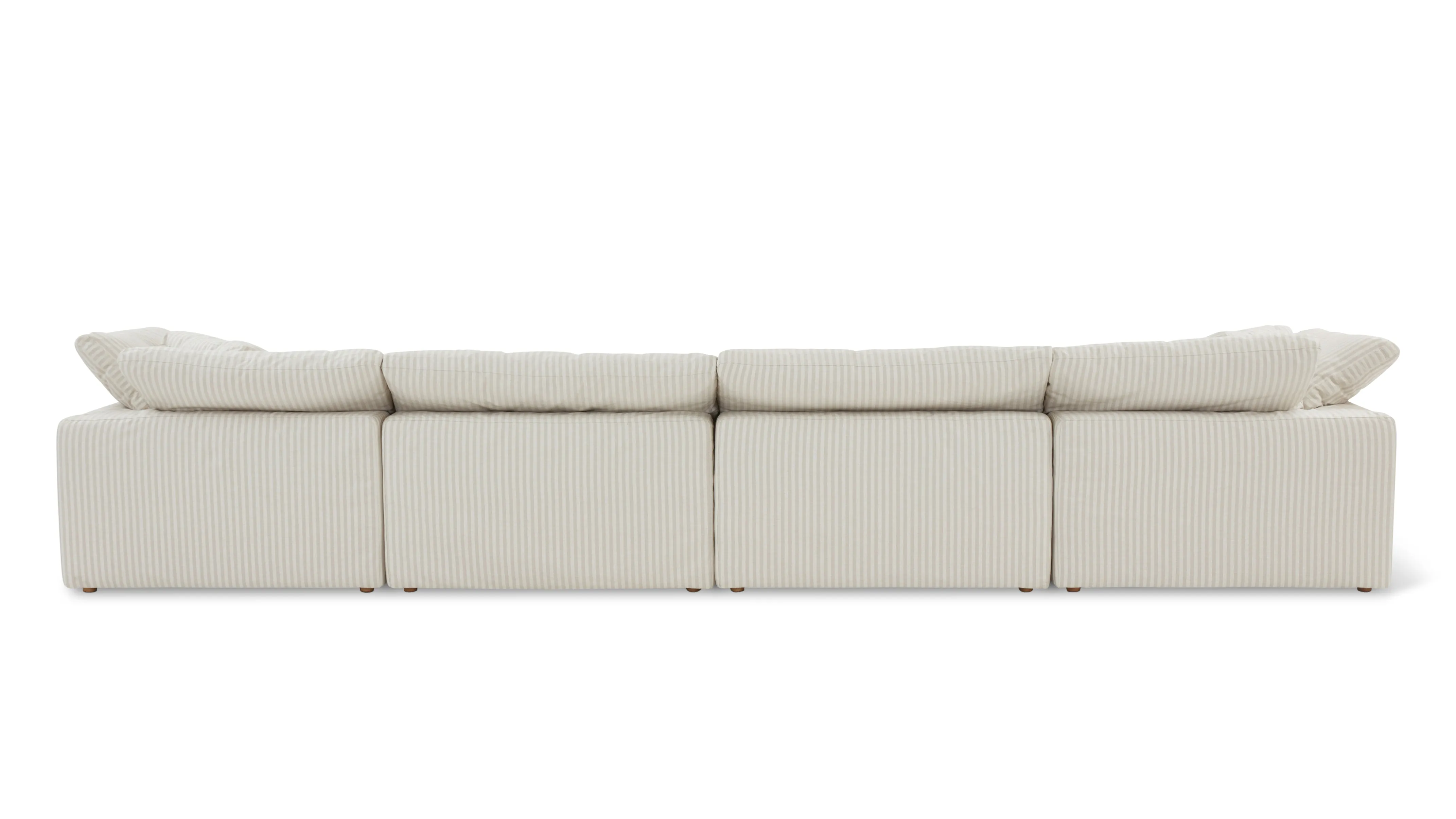 Movie Night™ 6-Piece Modular U-Shaped Sectional, Large, Newport Stripe