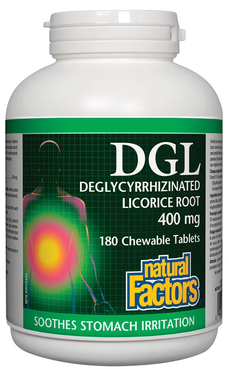 Natural Factors DGL Licorice (180 Chewable Tablets)